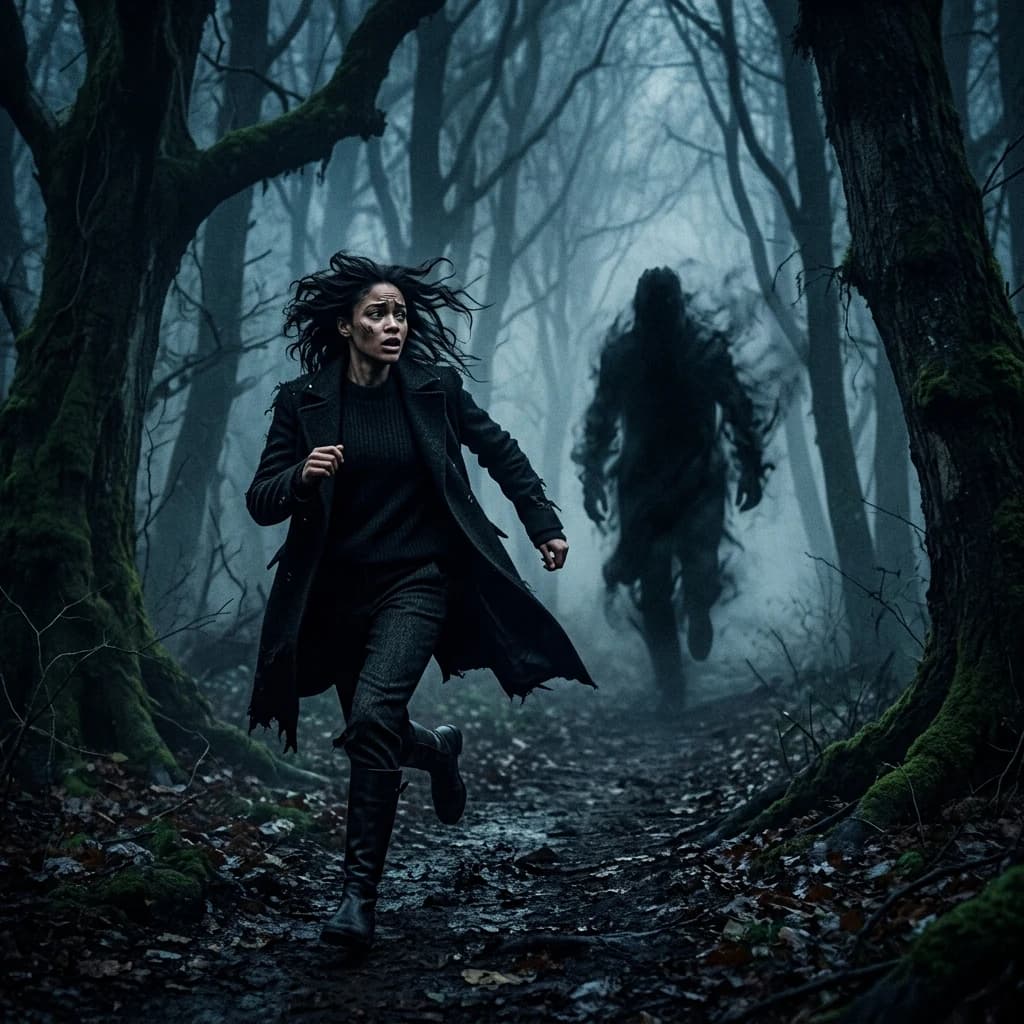 Being chased by a faceless person