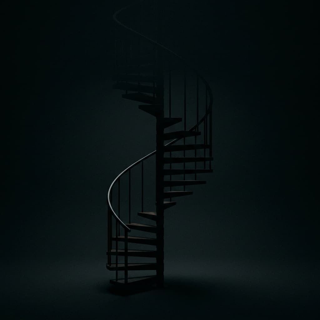 Climbing an endless, floating staircase