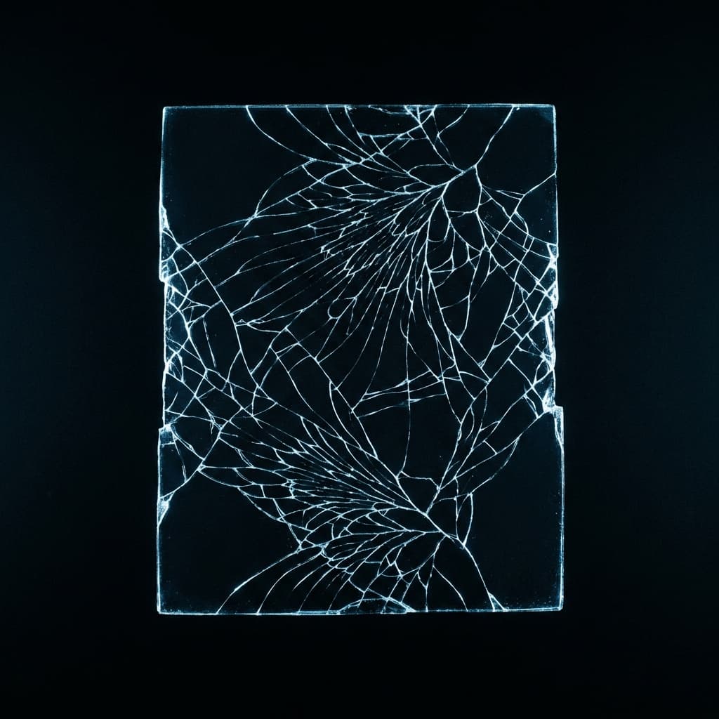 Looking in a mirror and it shatters